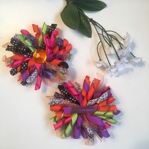 Girls korker bows. Bright colors with jewels.